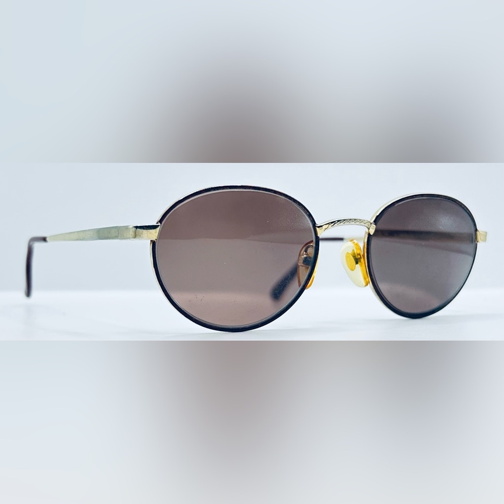 Vintage Coast 306 Gold Burgundy Oval Sunglasses Frames Only